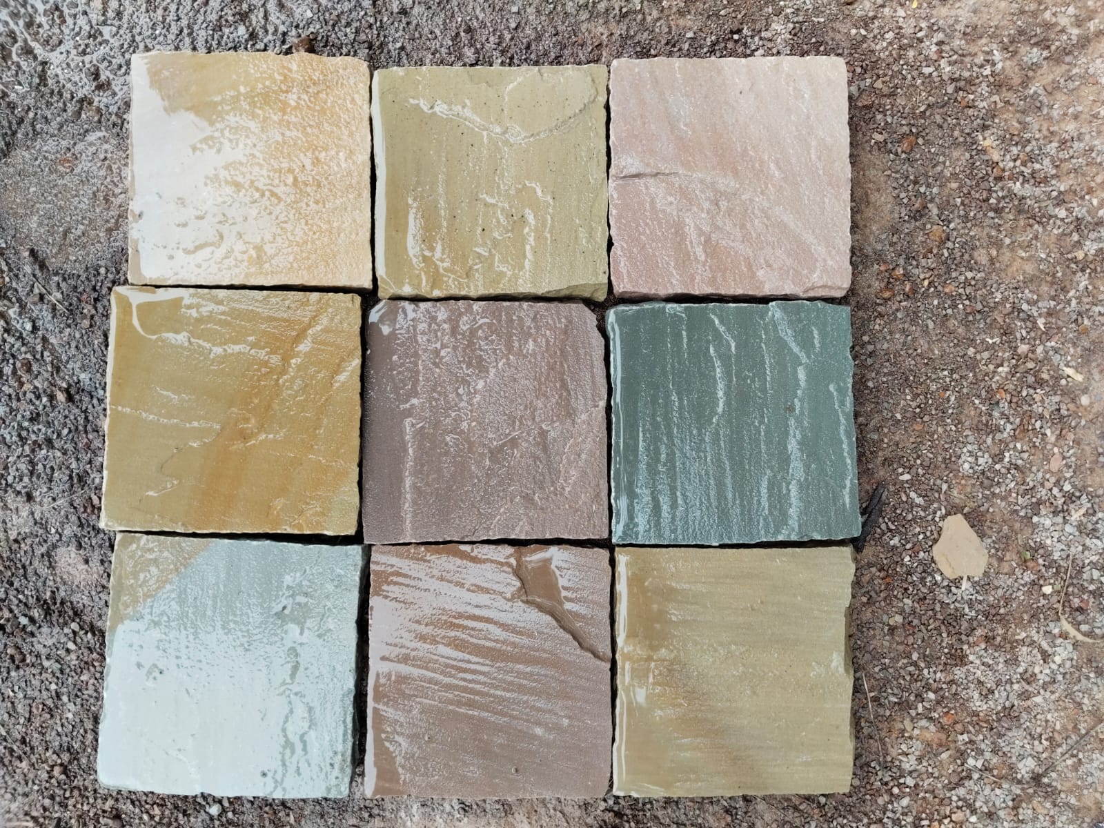 Natural stone collection showcase