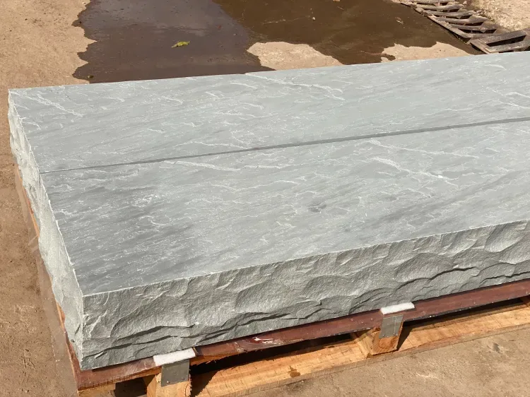 Sandstone Steps — Hand-Chiseled Step Tread on Pallet